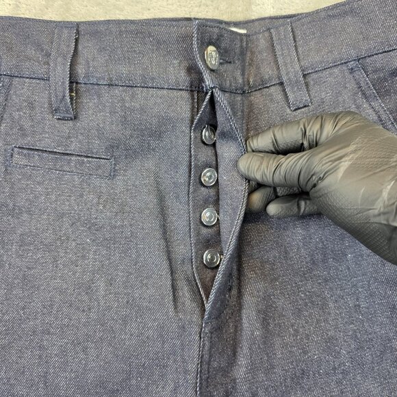 Loewe Jeans Womens 38 Blue Denim Straight Leg Made in Italy Button Fly Designer - Picture 14 of 14